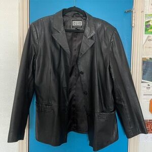 gorgeous oversized leather jacket